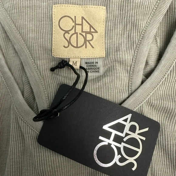 Chaser Taupe Ribbed Ruffle Racerback Tank - Picture 3 of 3